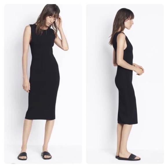 Vince Black Sleeveless Midi Dress size small - Picture 1 of 10
